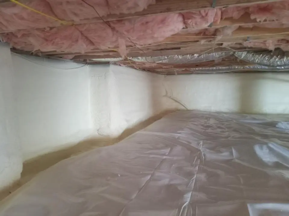Crawl space encapsulation with closed-cell spray foam for Roof Maintenance in Wilkins