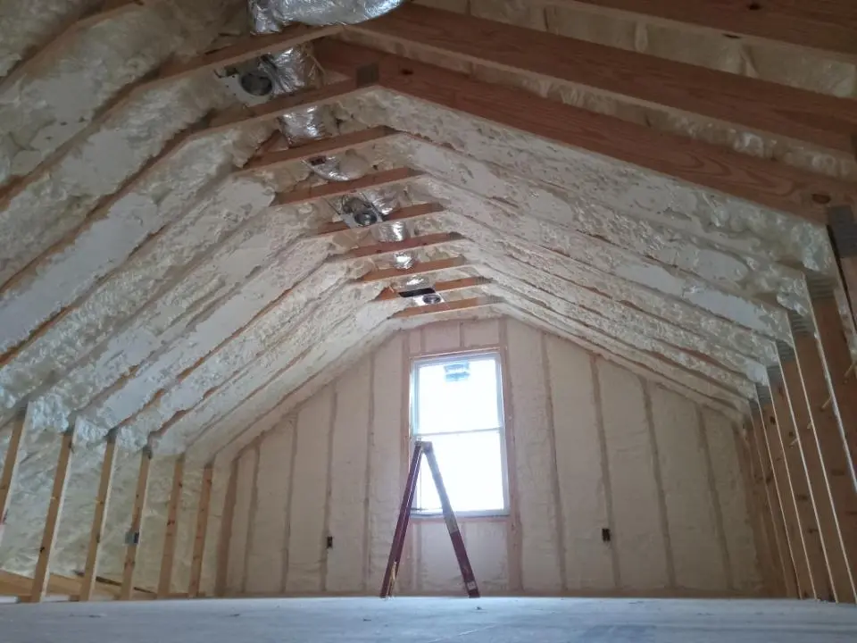 Spray foam roofing application for Crawl Space Insulation project in Wilkins